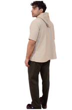 WOVEN SHACKET IN TAUPE