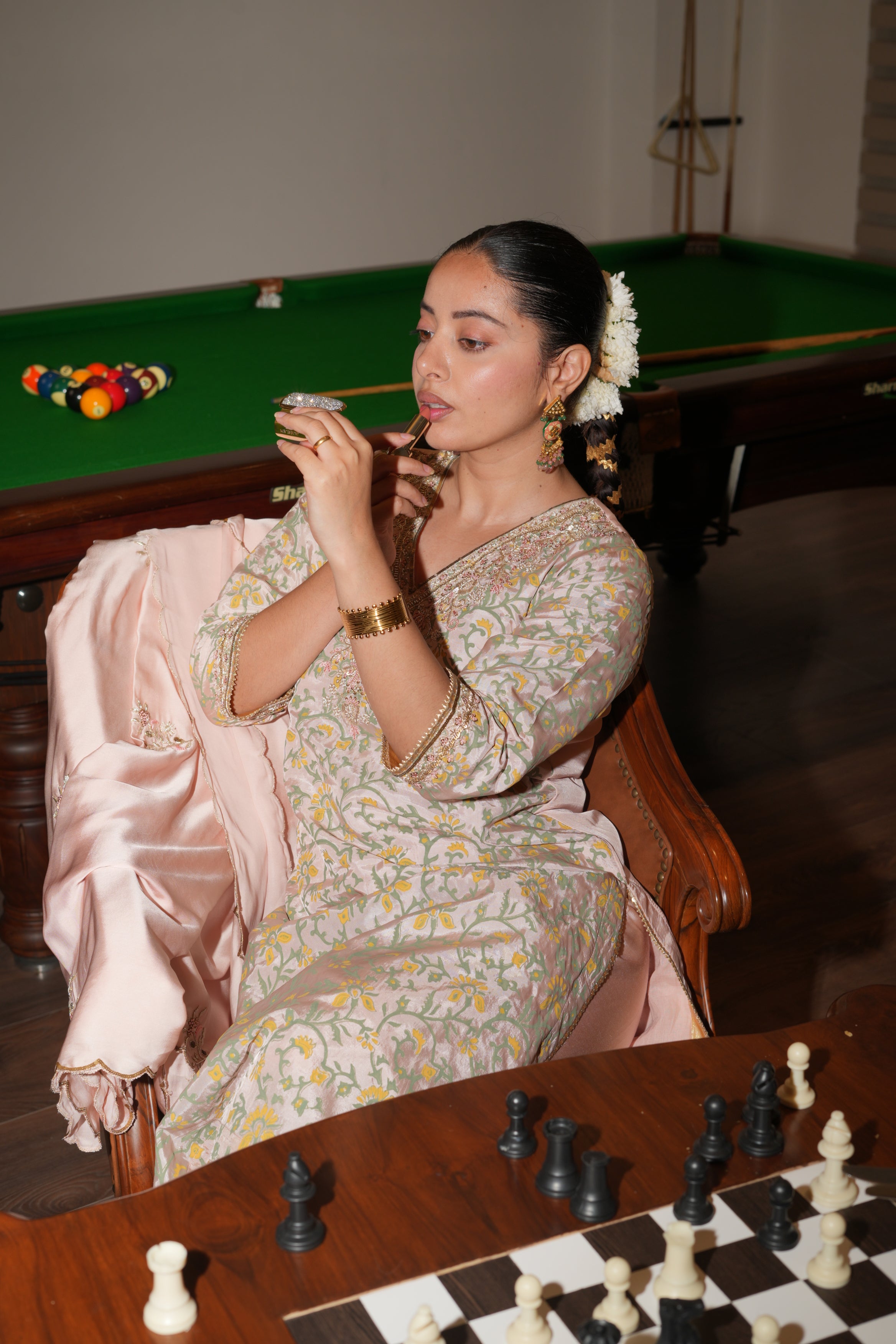 ROSE PINK EMBROIDERED KURTA SET