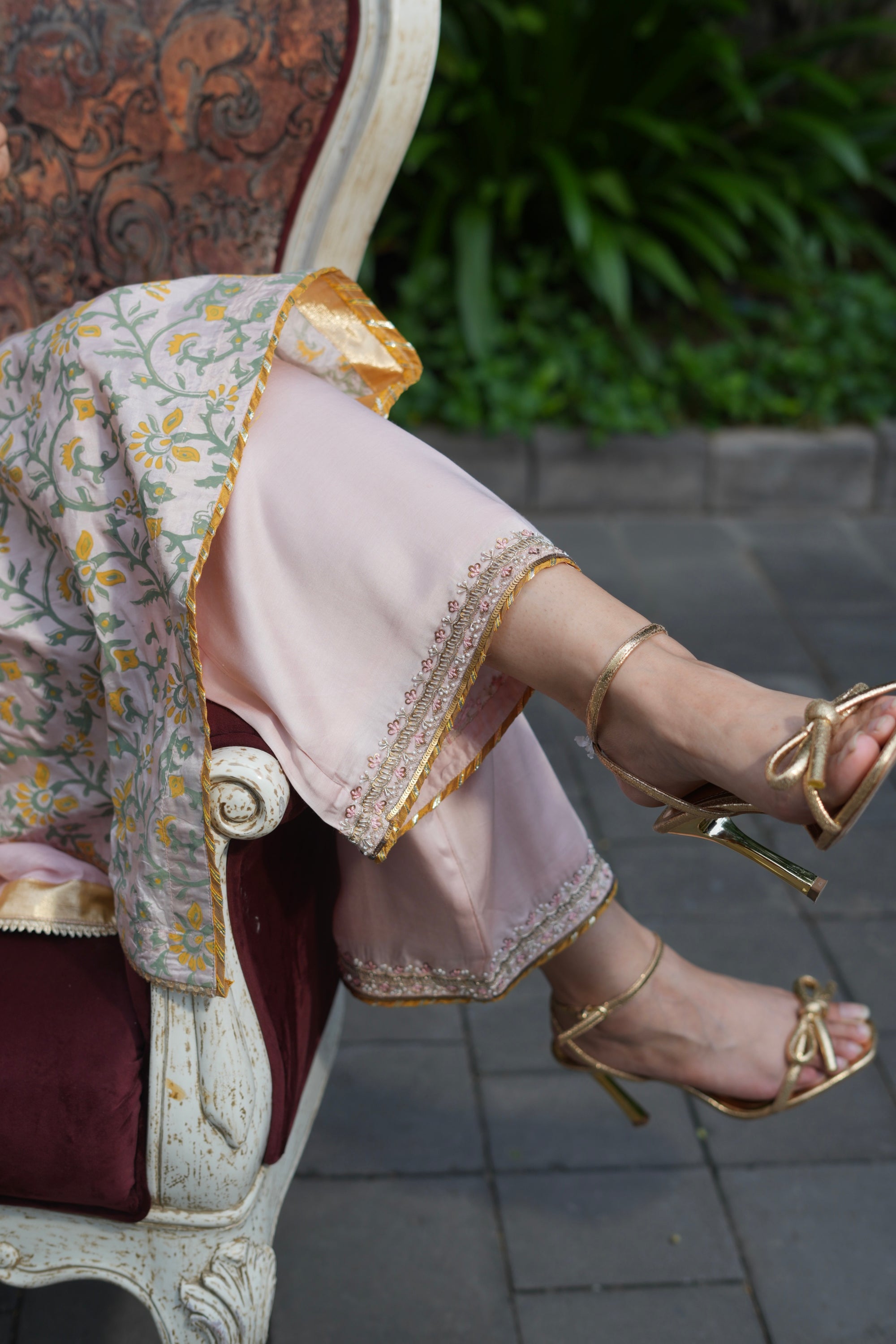 ROSE PINK EMBROIDERED KURTA SET