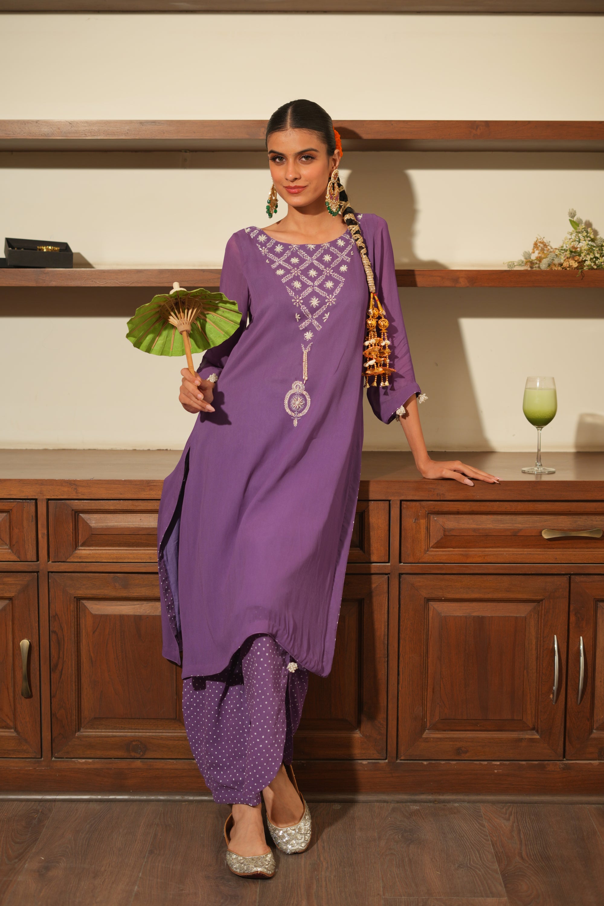 PLUM PEARL KURTA SET