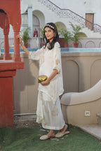 IVORY EMBROIDERED SKIRT SET