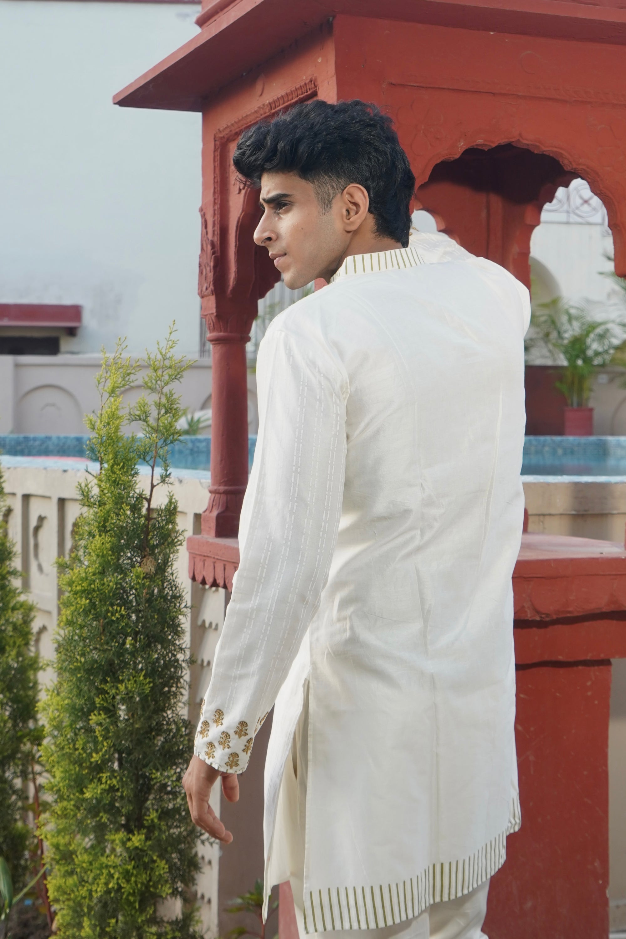 WHITE SAGE KURTA SET