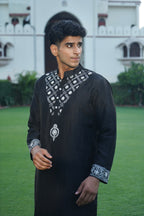 BLOOMING BLACK KURTA SET