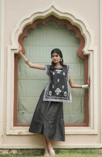 MIDNIGHT BLOOM SKIRT SET