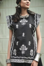 MIDNIGHT BLOOM SKIRT SET