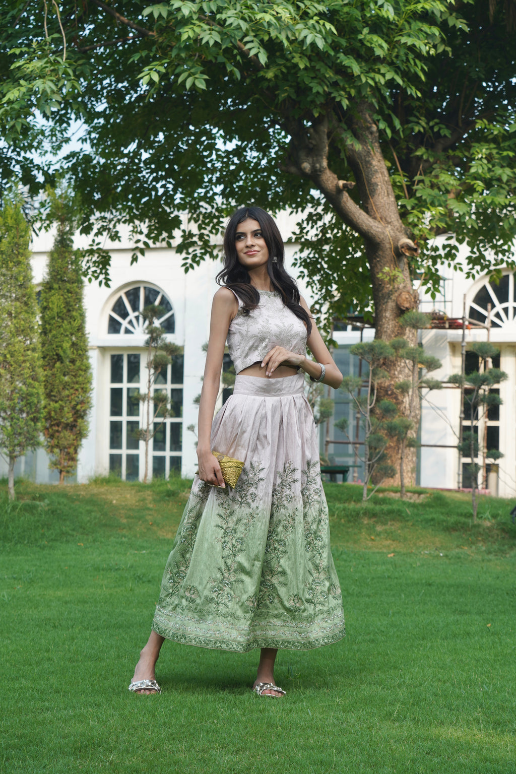 SUMMER SKIRT SET - PINK & GREEN