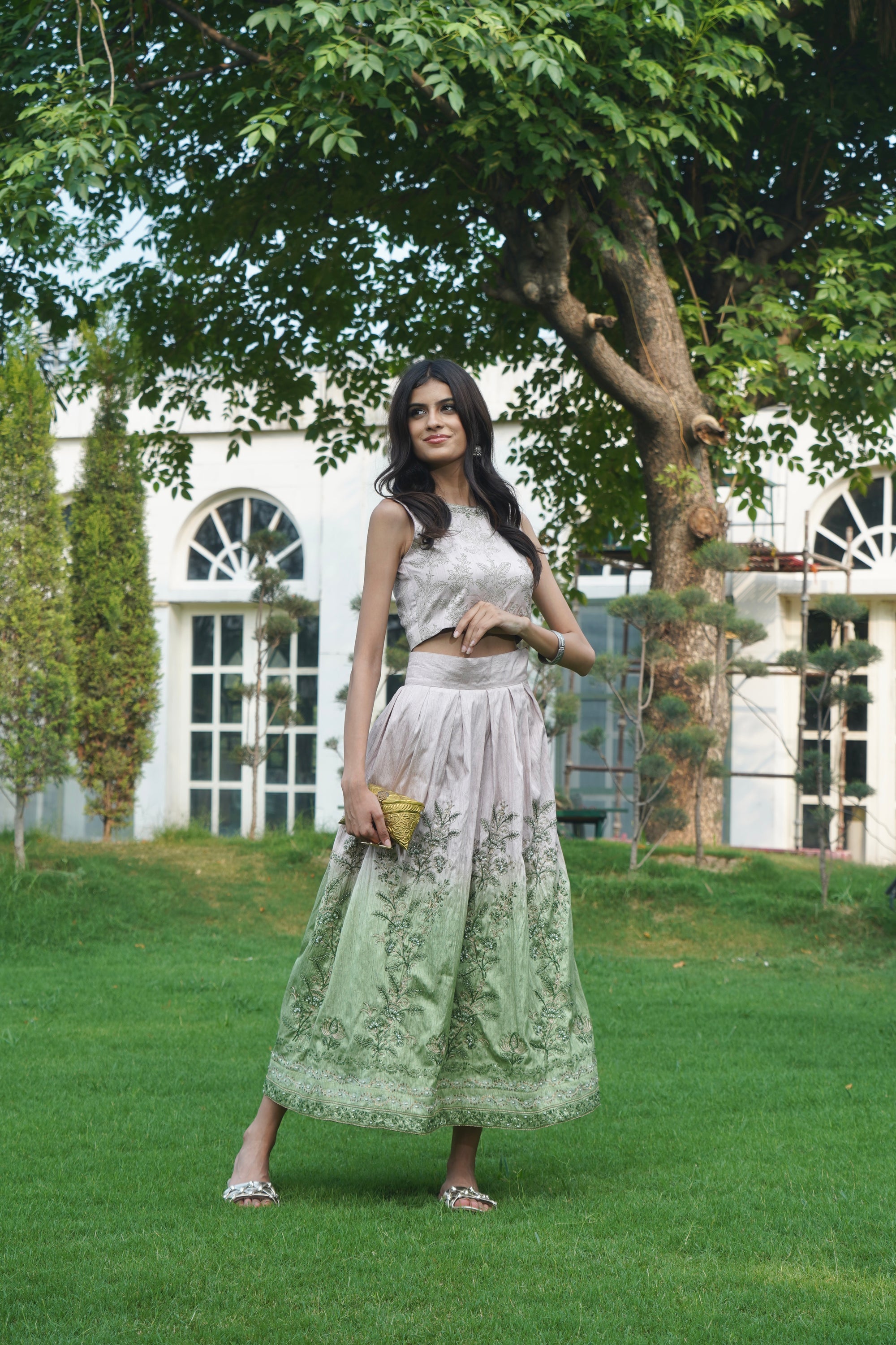 SUMMER SKIRT SET - PINK & GREEN