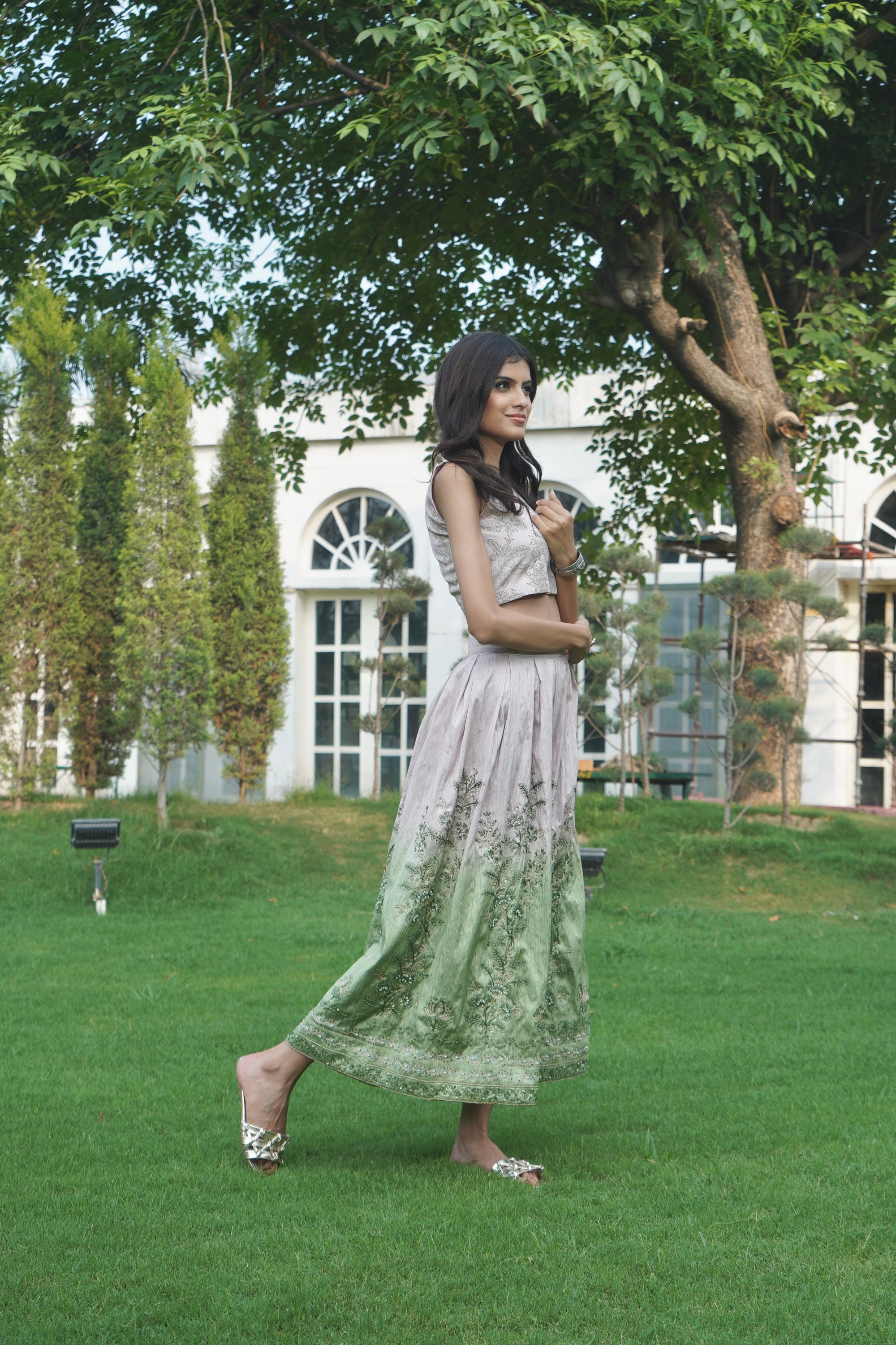 SUMMER SKIRT SET - PINK & GREEN