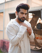 THE WRAP SHIRT IN BEIGE