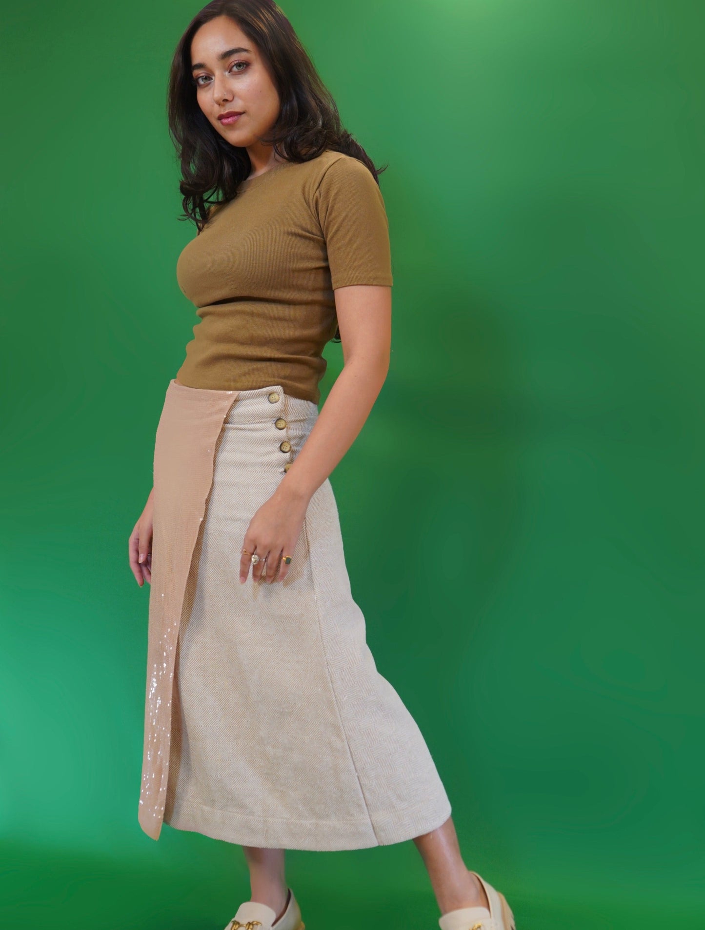 Tuscan Tan Wrap Skirt