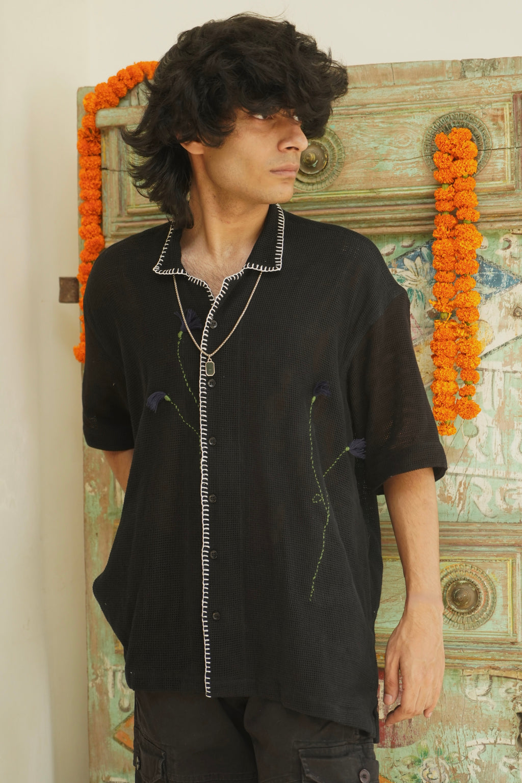 BLOSSOM SHIRT - BLACK
