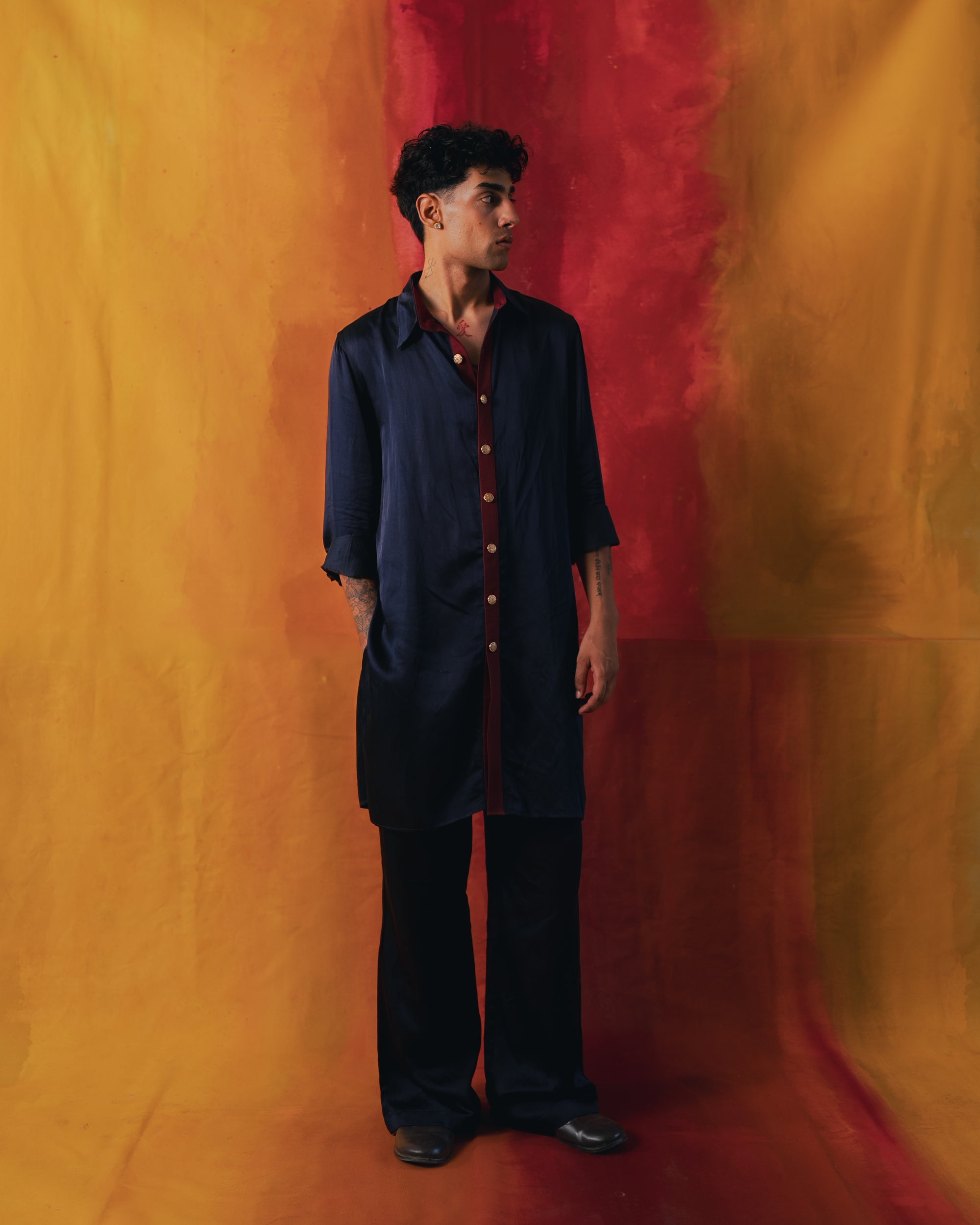 DOMINO BLUE KURTA SET