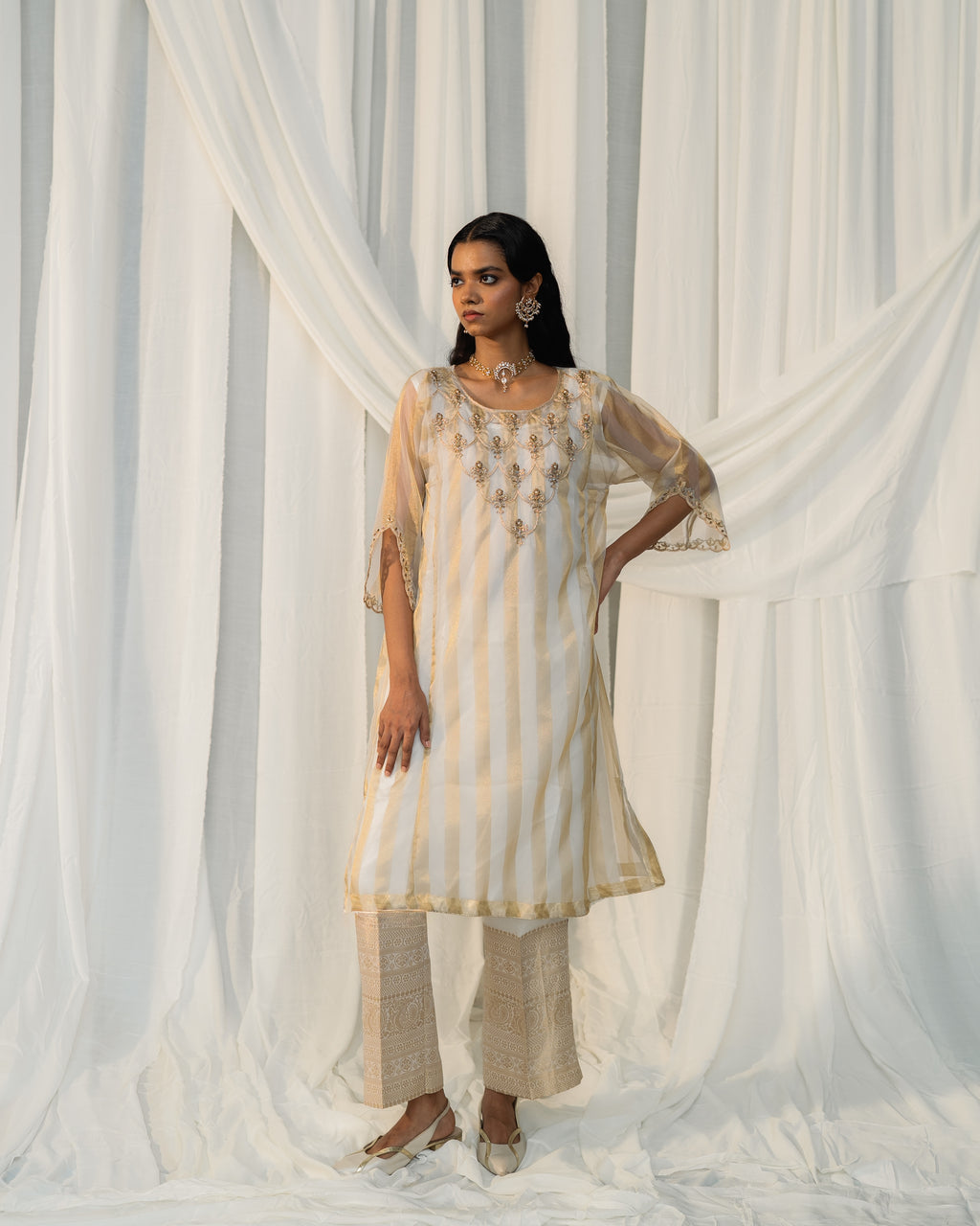 RHAPSODY KURTA SET IN IVORY