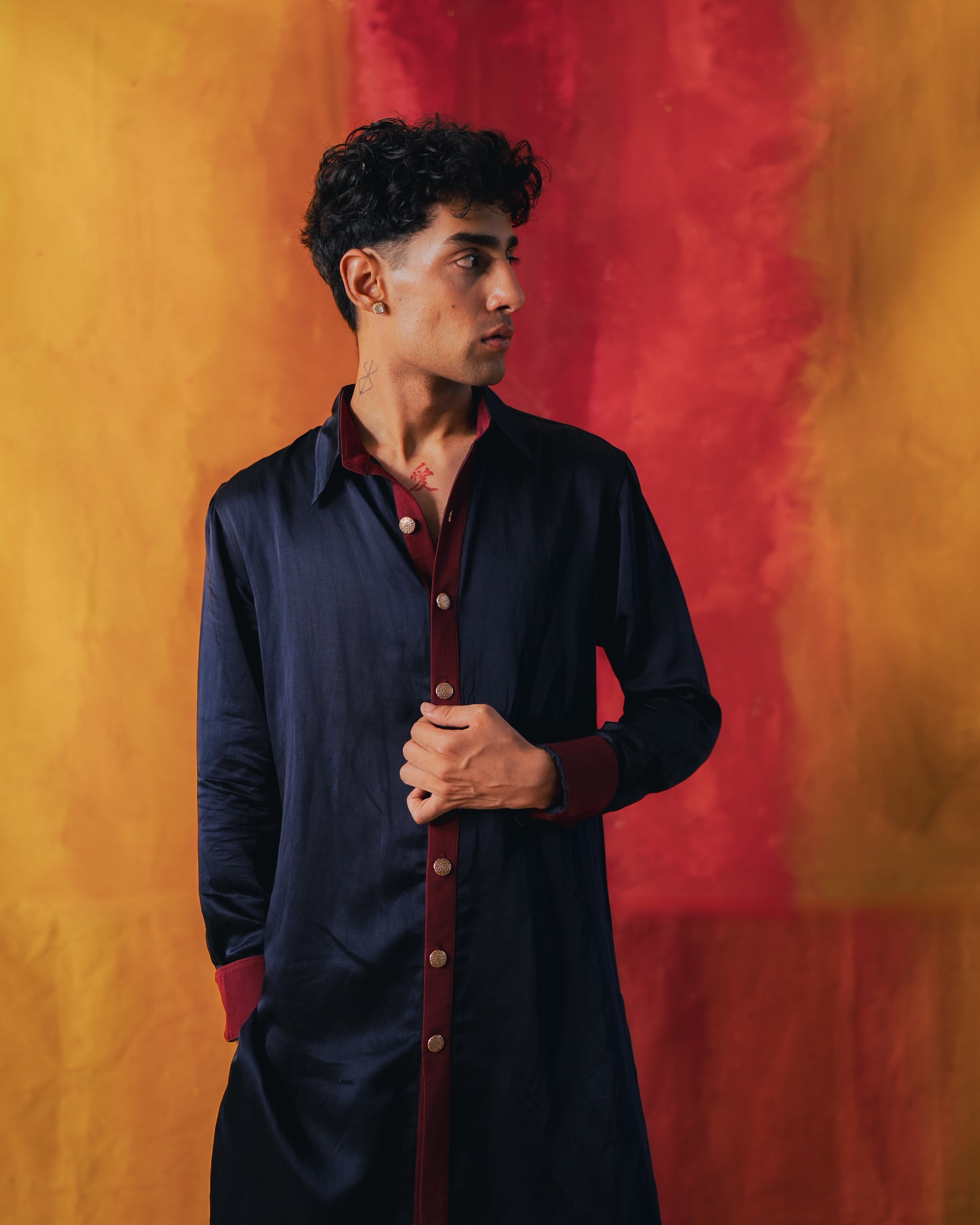 DOMINO BLUE KURTA SET