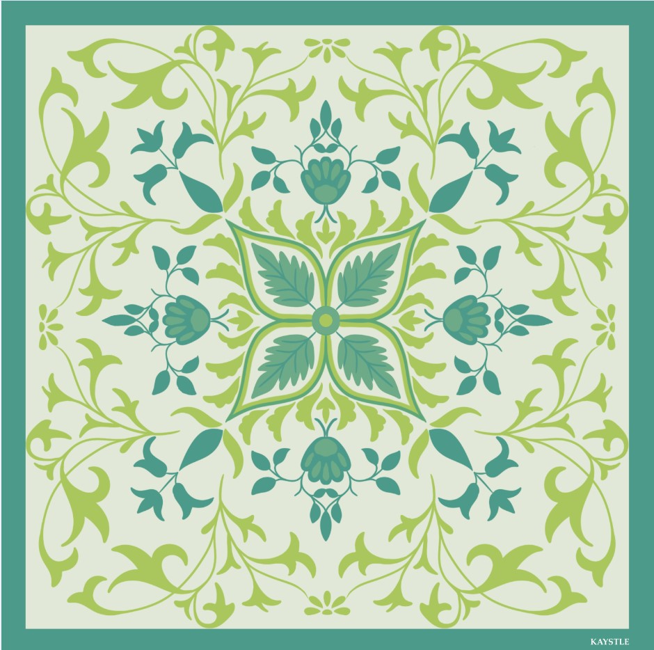 Lush Green Spring Scarf