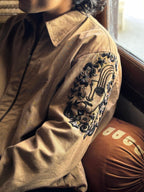 BROWN TATTOO JACKET SET
