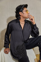 HUMMING BIRD SHIRT IN BLACK