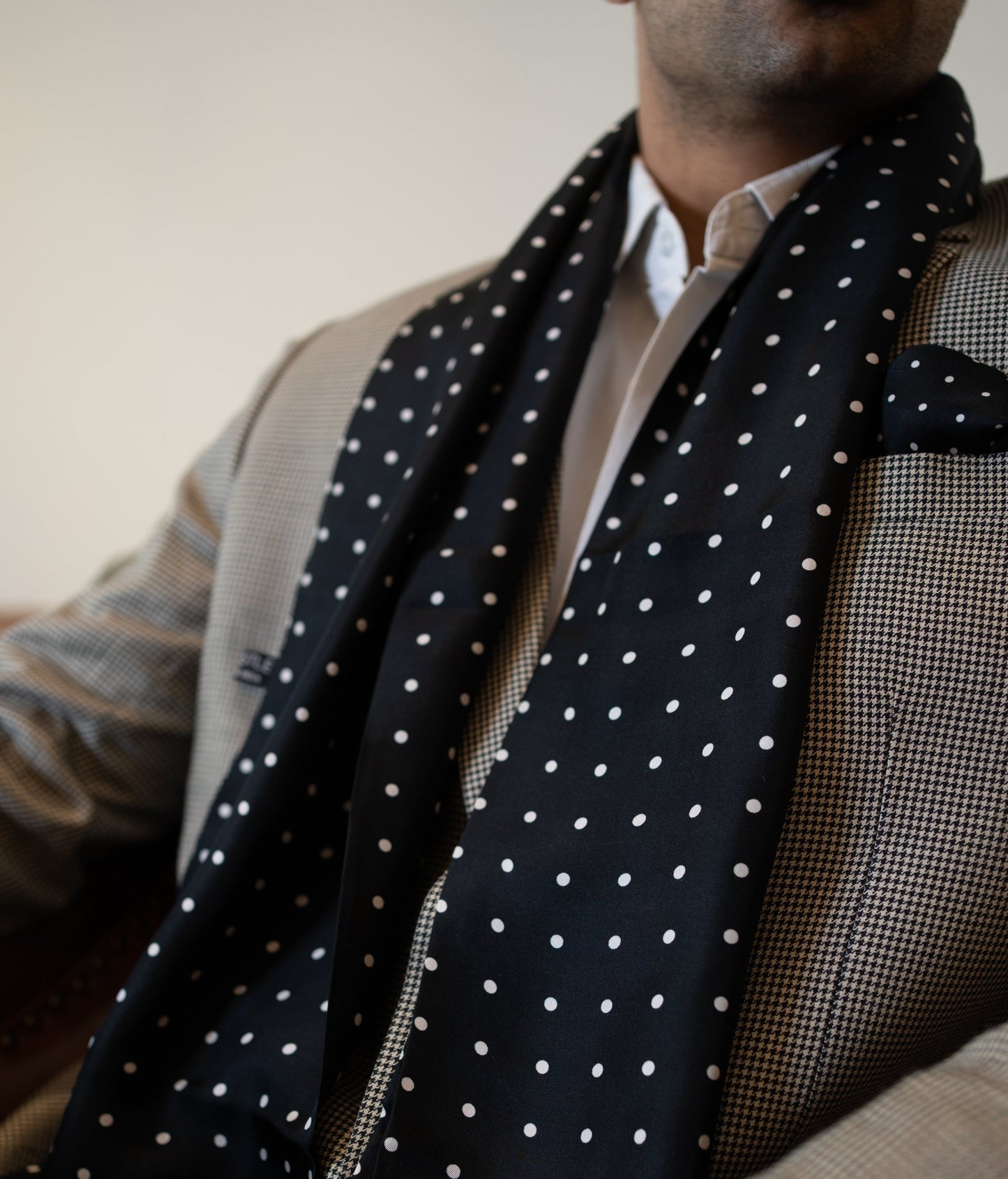 Black Polka Dot Pocket Square